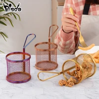 1pc fried basket stainless steel chips deep fry baskets food colander potato filter frying mini chicken strainer cooking tool