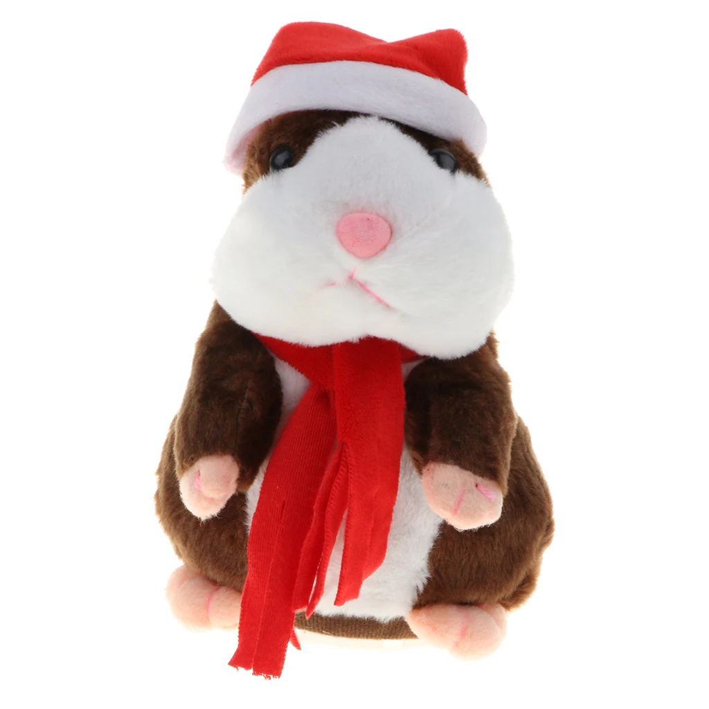 

7" Plush Talking Hamster Repeat What You Say Toy for Kids Baby Xmas Gift
