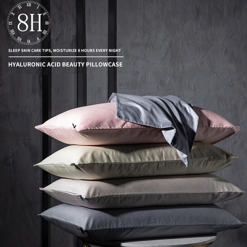 

100% Cotton Pillowcase 2 Piece Cotton Hotel Pillowcase Solid Color Pillow Case Anti Mites Bedding Single Pillow Cover 48x74CM