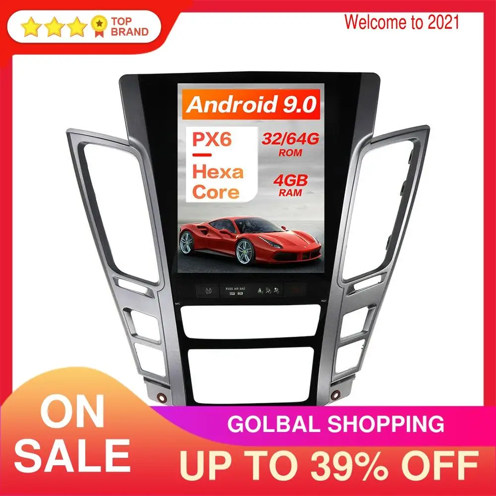 

Android 9.0 4+64G Tesla style Car GPS Navigation For Cadillac CTS 2007 - 2012 HeadUnit Multimedia Player Radio Tape Recorder IPS