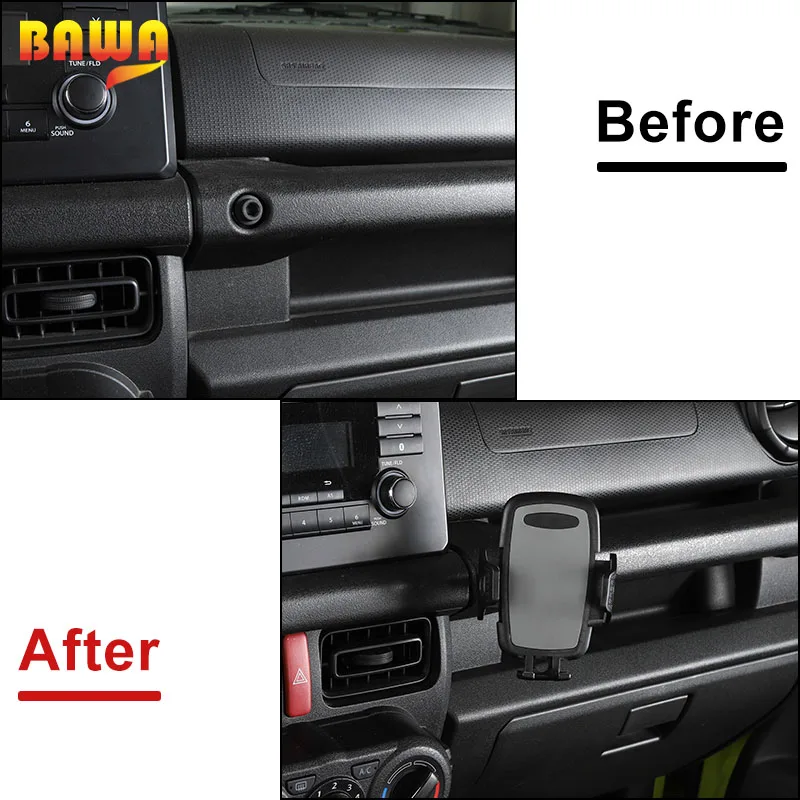 bawa multi functional bracket for suzuki jimny jb74 mobile phone holder fixed for suzuki jimny 2019 2021 accessories free global shipping