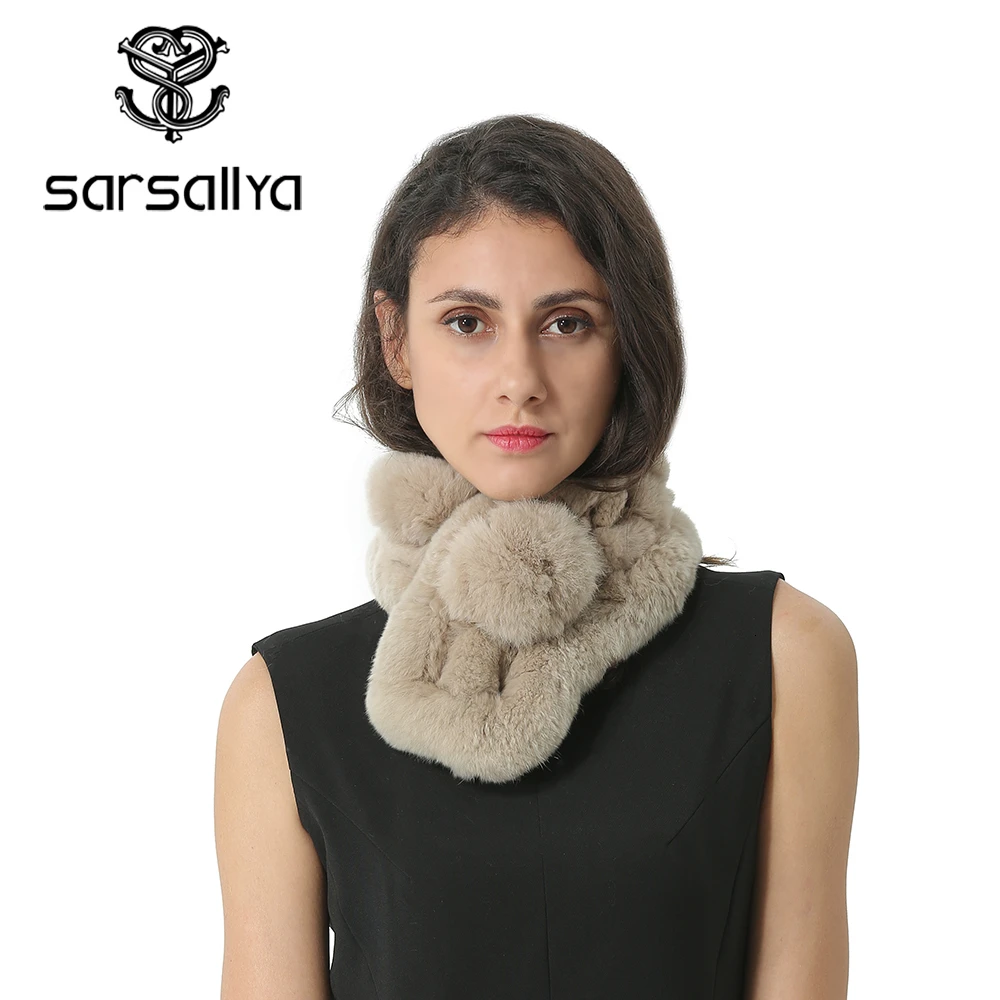 Зимний шарф женский меховой из кроличьего меха модный брендовый шарф-кольцо Infinity