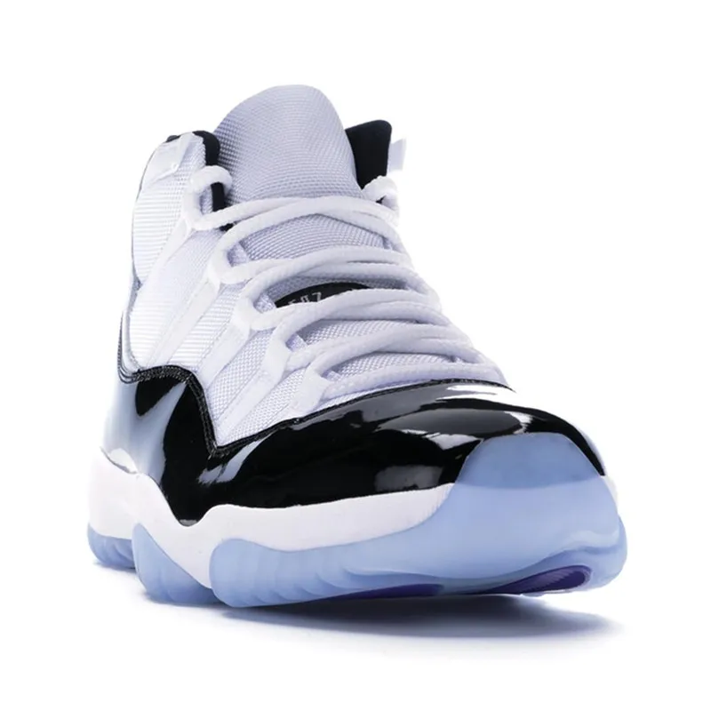 

25th Anniversary Metallic Silver 11s 11 Basketball Shoes Women Men Bred Concord Blue Sneakers Mens Trainers Cap and Gown