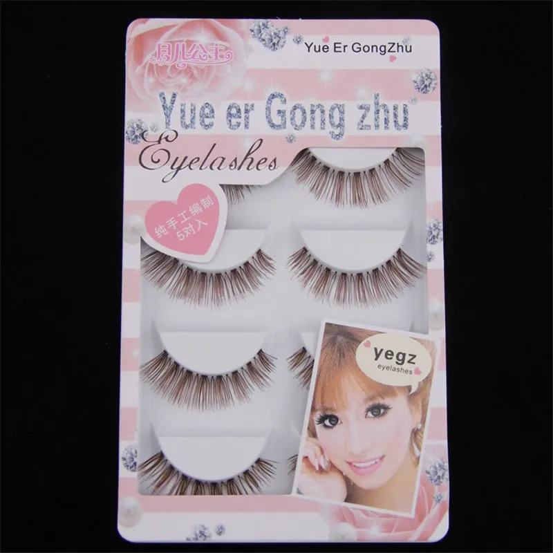 5 пар натуральные черные длинные разреженные пересекающиеся Накладные ресницы