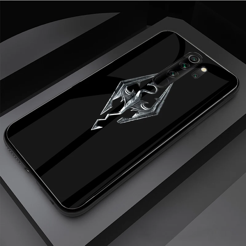 С принтом логотипа Skyrim чехол из закаленного стекла для телефона Red mi 5 плюс 7A 8A 9A 6Pro