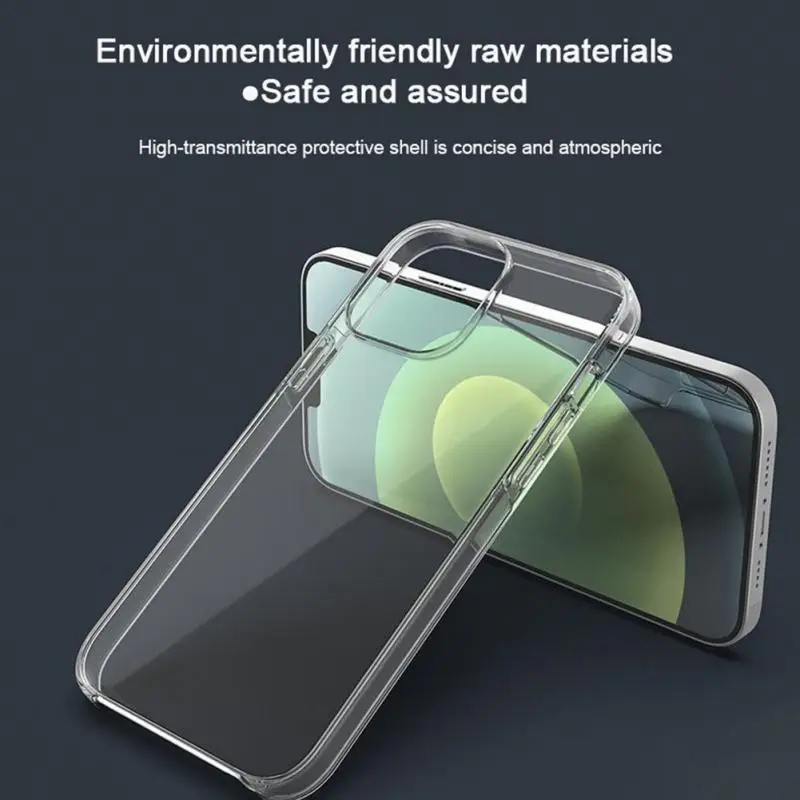 

For IPhone 13 Mini Mobile Phone Soft Case Transparent Ultra-thin TPU+PC Soft Cover For IPhone 13 Pro Max Anti-scratch Phone Case
