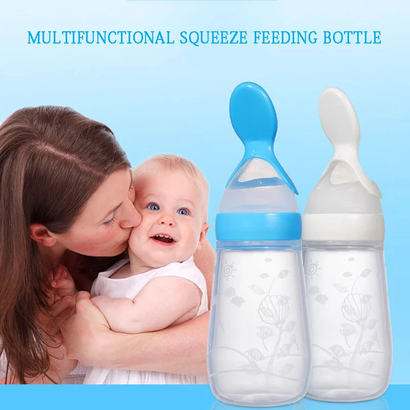 125 мл детский рисовый телефон с плоским дном силиконовая ложка для рисовых зерен