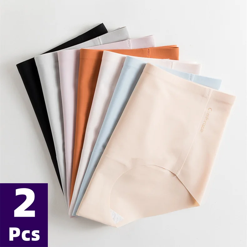 2 предмета сексуальные трусики для Для женщин бесшовные Комплект сплошной