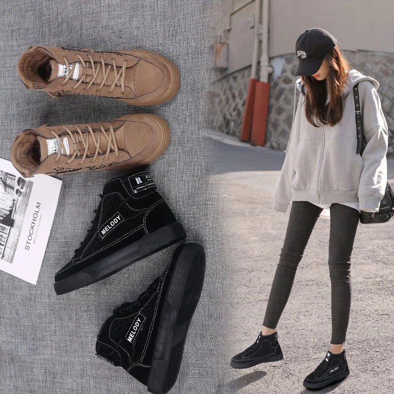 Ботинки martin замшевые ботильоны леопардовой расцветки с перекрестными кружевами