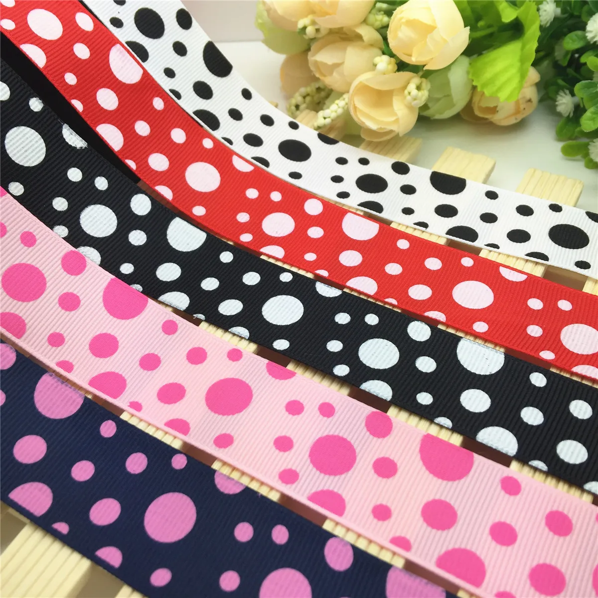 Новый DIY 5 ярдов 1 '✥ мм круг печатных Grosgrain ленты волос лук шитья | Дом и сад