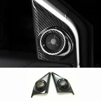 abs carbon fiber for honda cr v crv 2017 2018 car interior a pillar speaker horn ring cover trim car styling accessories 2pcs