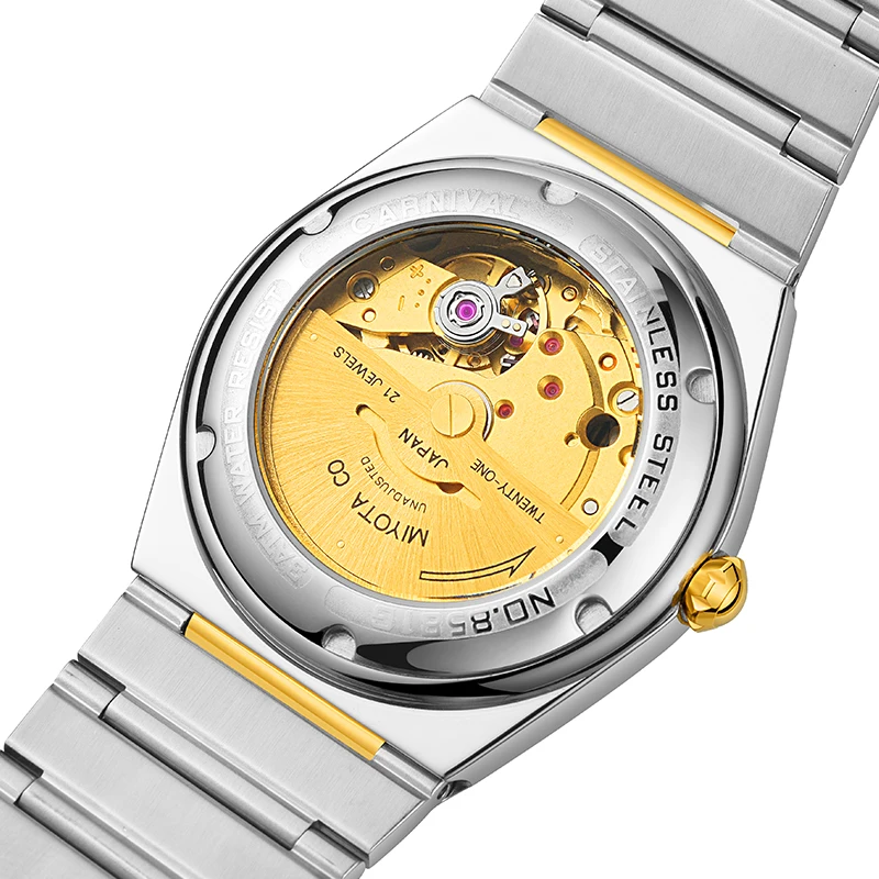 

Carnival Brand Luxury Switzerland Men Watches Japan MIYOTA Automatic Self-wind Movement Man Watch Diamond hombre relogio C8581-2