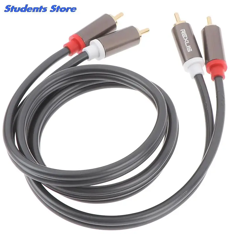 1 м 2RCA штекер к стерео аудио кабель с покрытием для домашнего кинотеатра |