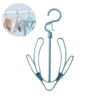 1pc multifunctional shoes hanger double hooks windproof rotatable balcony scarf necktie shoes hanging for home storage organizer