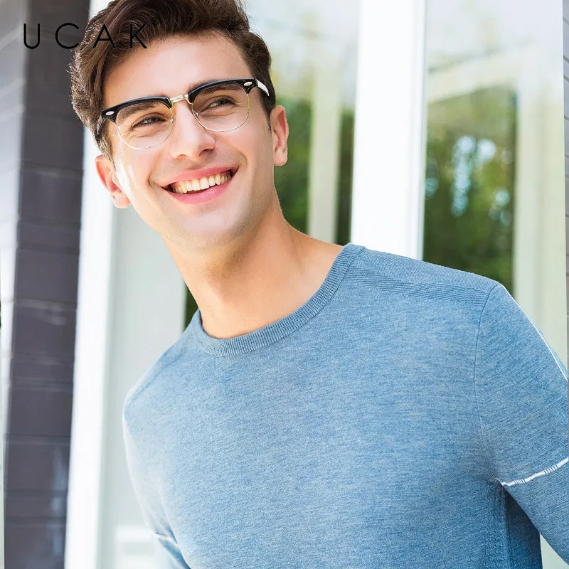 UCAK/брендовый свитер для мужчин повседневная мужская Трикотажная Одежда с