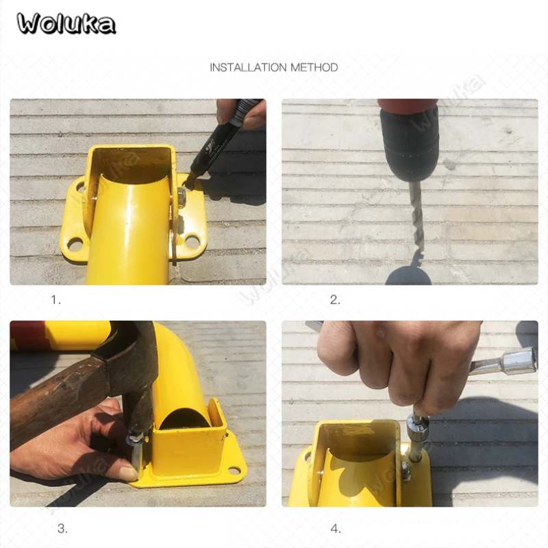 Стальная труба парковочный замок толстый анти-столкновения козловой автомобиль гараж заполнение парковочный Барьер Блок Автоматическая блокировка CD50 Q01