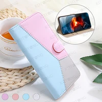 fashion ultra thin leather case for lg k30 k40 k41 k50 k51 k61 s q stylo 4 q8 q60 q70 wallet card slot tricolor splicing cover