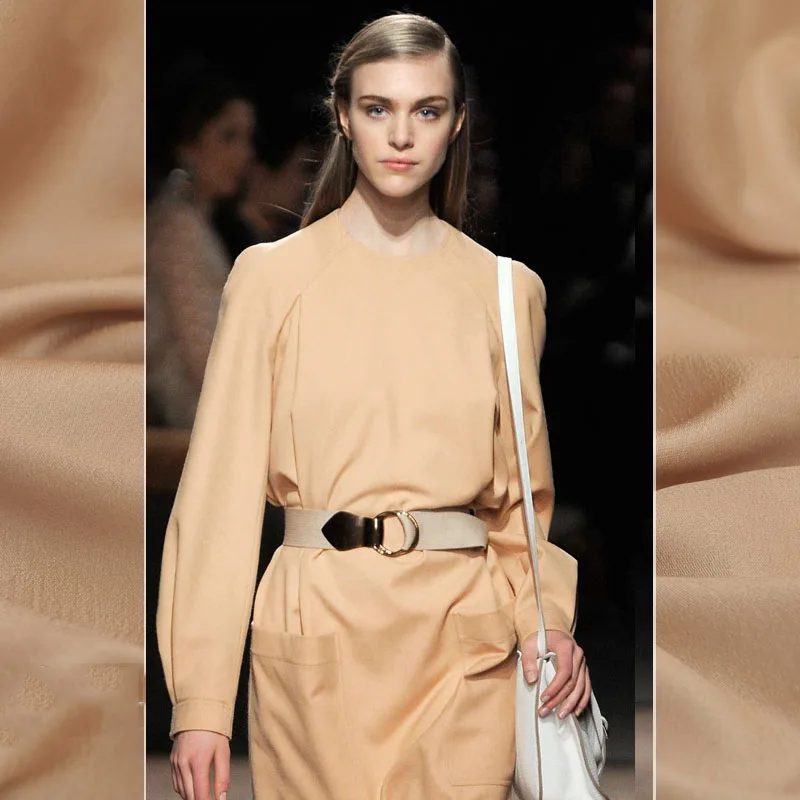 Хаки 30 момме Мягкая шерстяная шелковая ткань для костюмов и брюк базин богатый