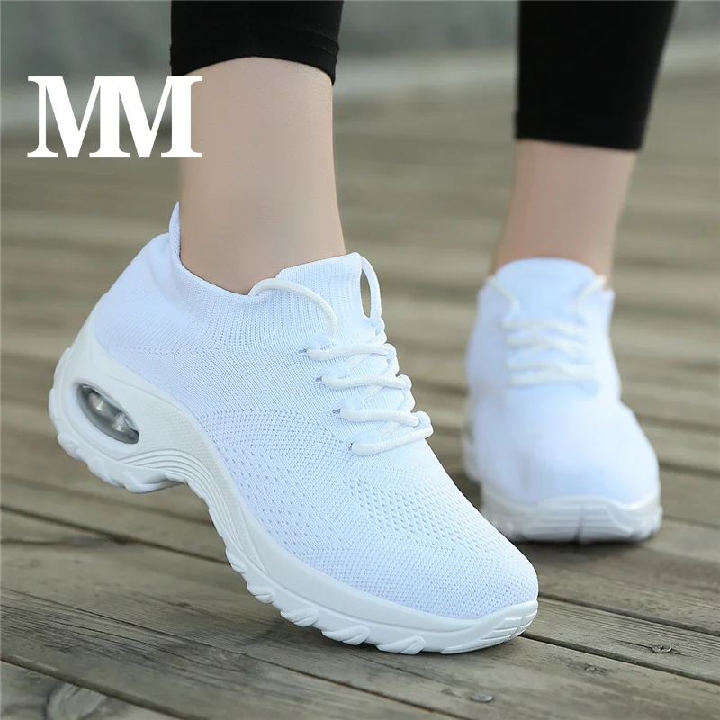 

Big size Casual Women Shoes Sneakers Fashion Running Shoes Air Cushion height-increasing fashionable socks shoes off white shoes