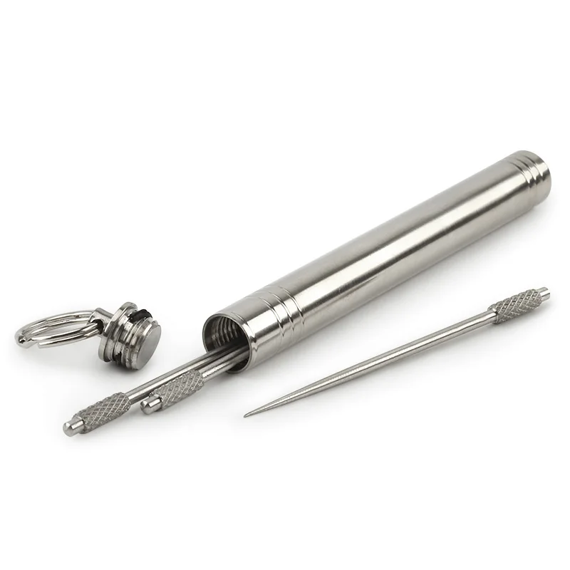 Титановый сплав водонепроницаемое уплотнение капсулы бутылка зубочистка коробка открытый инструмент для кемпинга