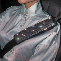 car styling rhinestone interior accessories for women shoulder pad gear shifter steering wheel crystal seat belt handbrake cover