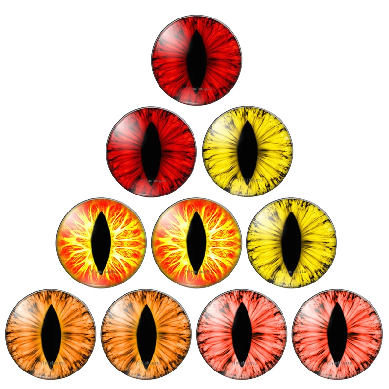 Стеклянные глазки кабошоны Животные Дракон конский глаз пары или смешанные 8 мм-30
