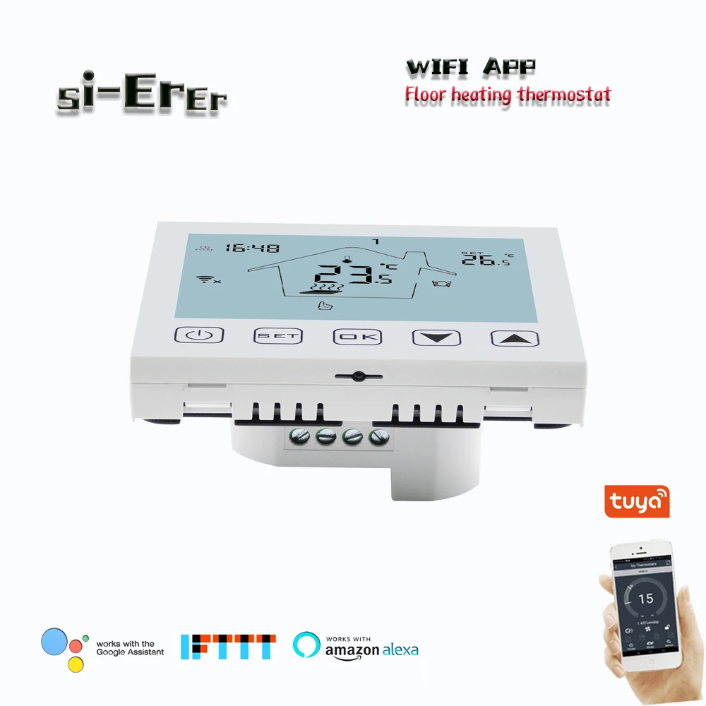 3а нагрев воды может регулировать 0 5 ° WIFI термостат для системы подогрева пола |