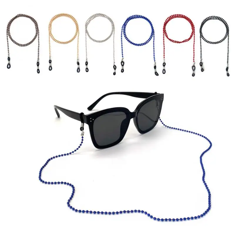 

Fashion Eyeglasses Chain Mask Hanging Rope Mask Anti-lost Lanyard Chain Beaded Necklace Glasses Holder Mask Chain