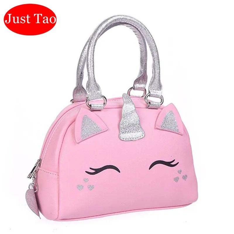 

Just Tao! Unique Design handbags for baby girls Toddlers Fashion pu Unicorn totes Kids Small Coin Purse Child Mini bags JT096