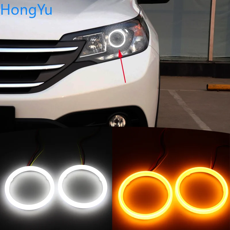 

Cotton Switchback LED White Amber Angel Eye Halo Rings DRL turn signal light for honda CR-V CRV 2012 2013