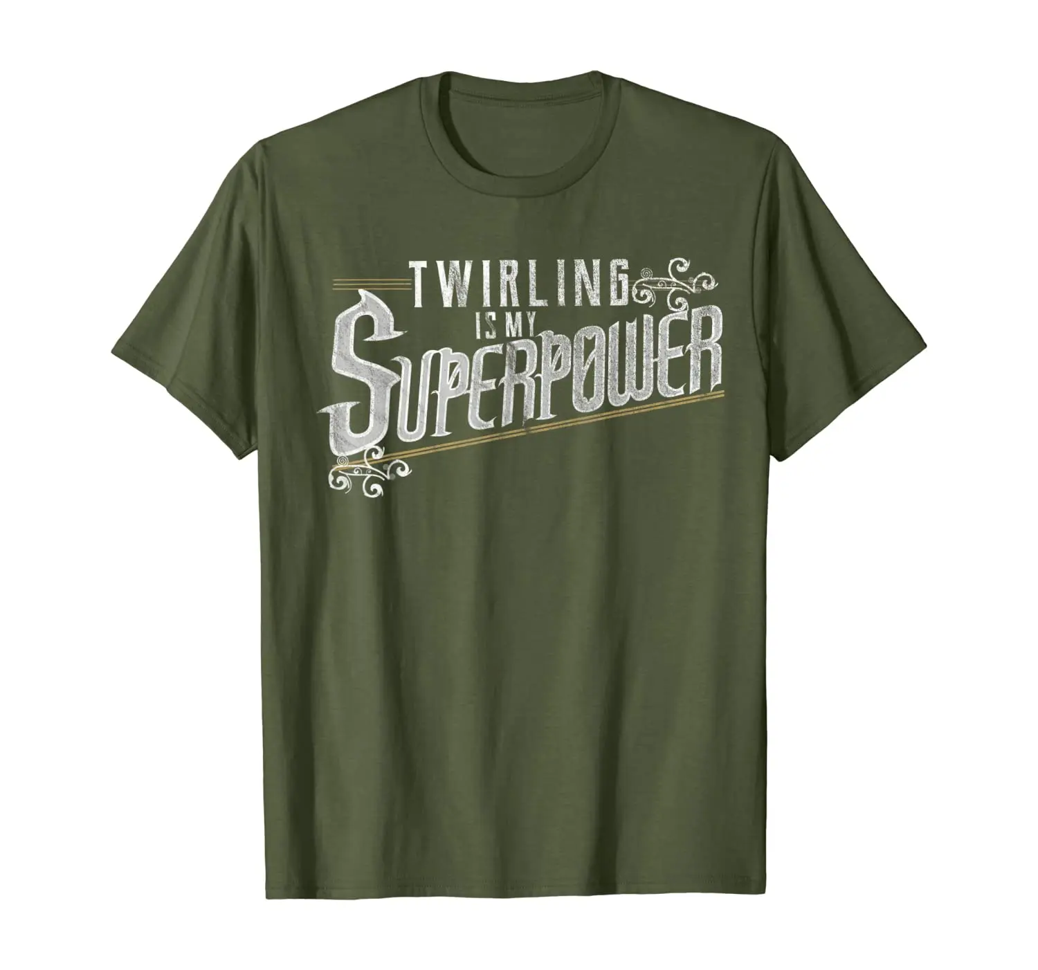 

Twirling Is My Superpower Baton Twirling Gift T-Shirt