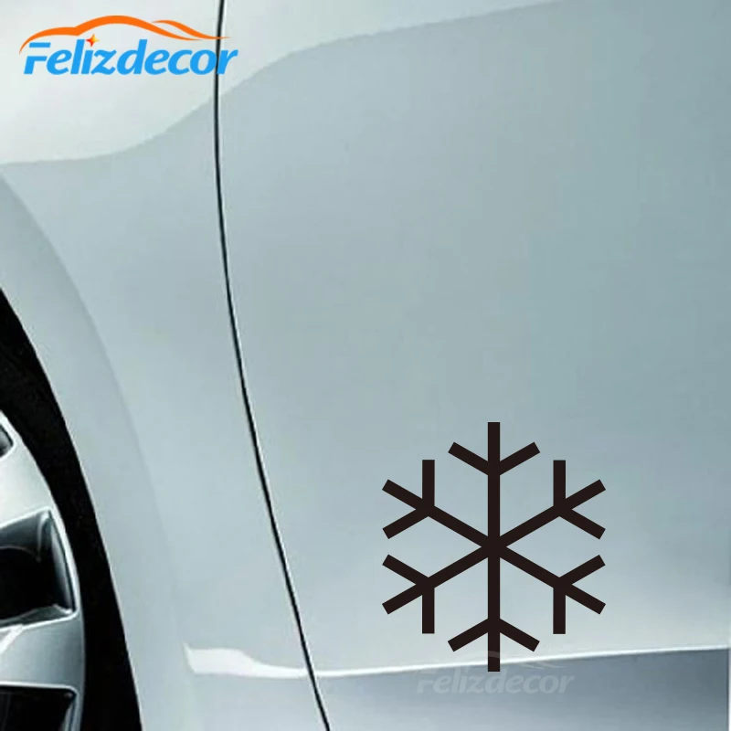 Простые рождественские наклейки в виде снежинки для автомобиля напоминания о