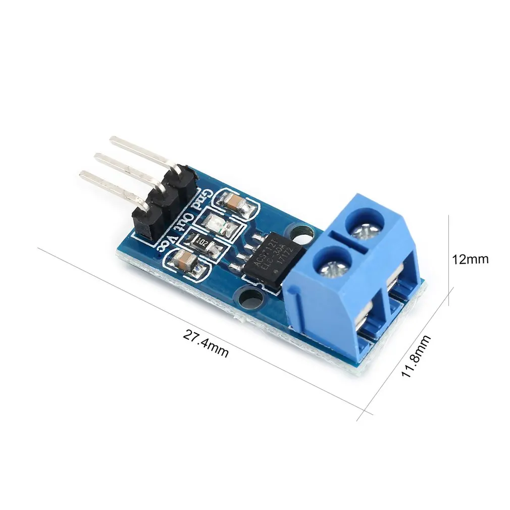 Режим модуля датчика Холла ACS712 5A для Pin 5V Индикатор питания электронная печатная