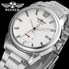 Часы наручные WINNER Мужские механические Автоматические, брендовые Роскошные повседневные модные, с календарем и датой, подарок для мужчин