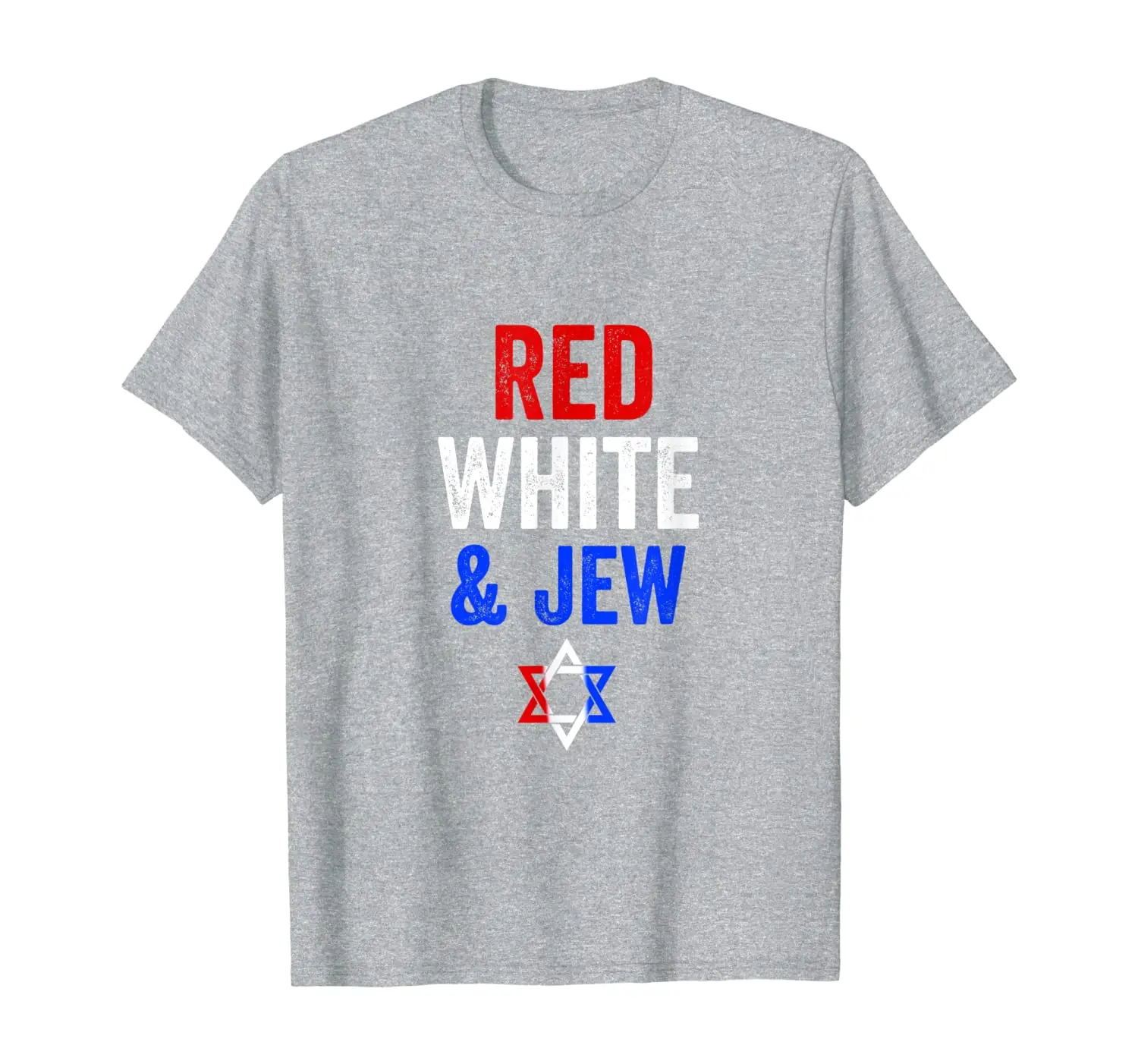 

Red White Jew (Blue) USA America Jewish Star of David T-Shirt