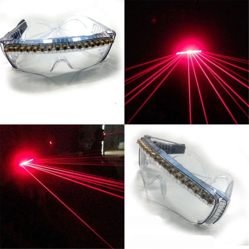 

Handmade Red Light Glasses Rechargeable Cool Party Bar Dance Stage Performance