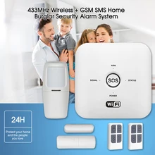 Wireless Home Security Tuya WIFI GSM Alarm System Intercom Remote Control Autodial Sensor Kit for Alexa Google Assistant
