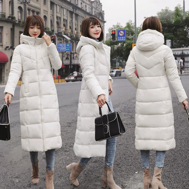 Женская зимняя теплая куртка с капюшоном и хлопковой подкладкой|Женские парки| |