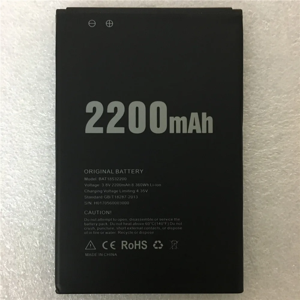 

Mobile phone battery for DOOGEE BAT18532200 battery 2200mAh Long standby time for DOOGEE X53 battery Mobile Accessories