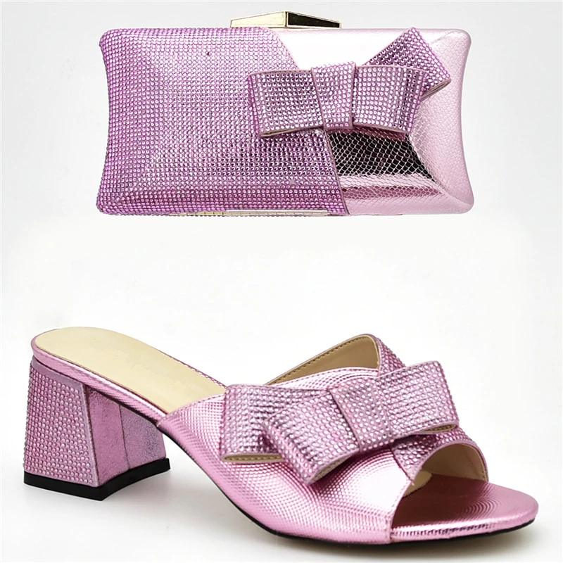 Новейшая итальянская дизайнерская обувь и сумка в комплекте украшенные стразами