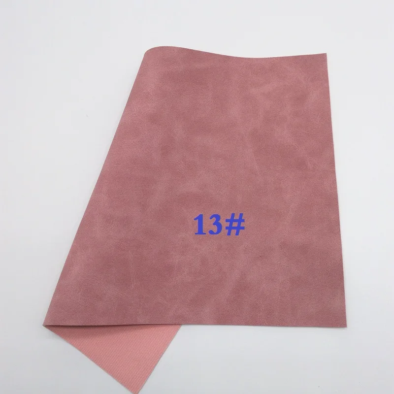 13 Glitterwishcome 21X29CM A4 Size Suede Faux Leather Fabric, Vinil Para Lozos, Synthetic Leather Fabric for Bows, GM386A - Цвет: 13