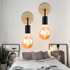 Винтажный комнатный деревянный настенный светильник E27, 110 В, 220 В