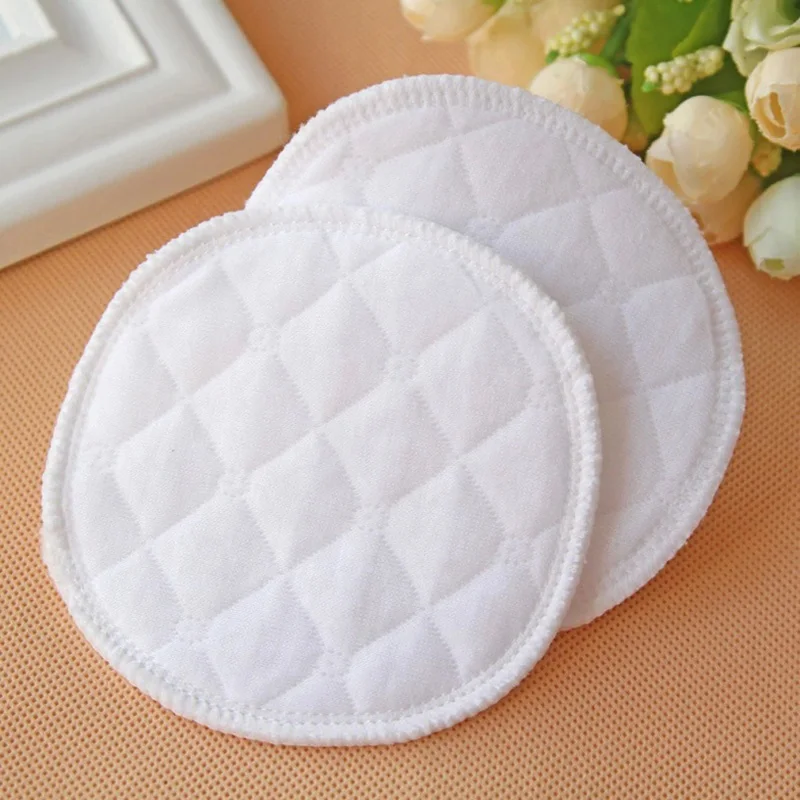 Almohadillas de algod&oacute;n de 3 capas para lactancia, almohadilla lavable a prueba de agua, org&aacute;nico, accesorio de lactancia, 12 Uds. (6 pares)-2
