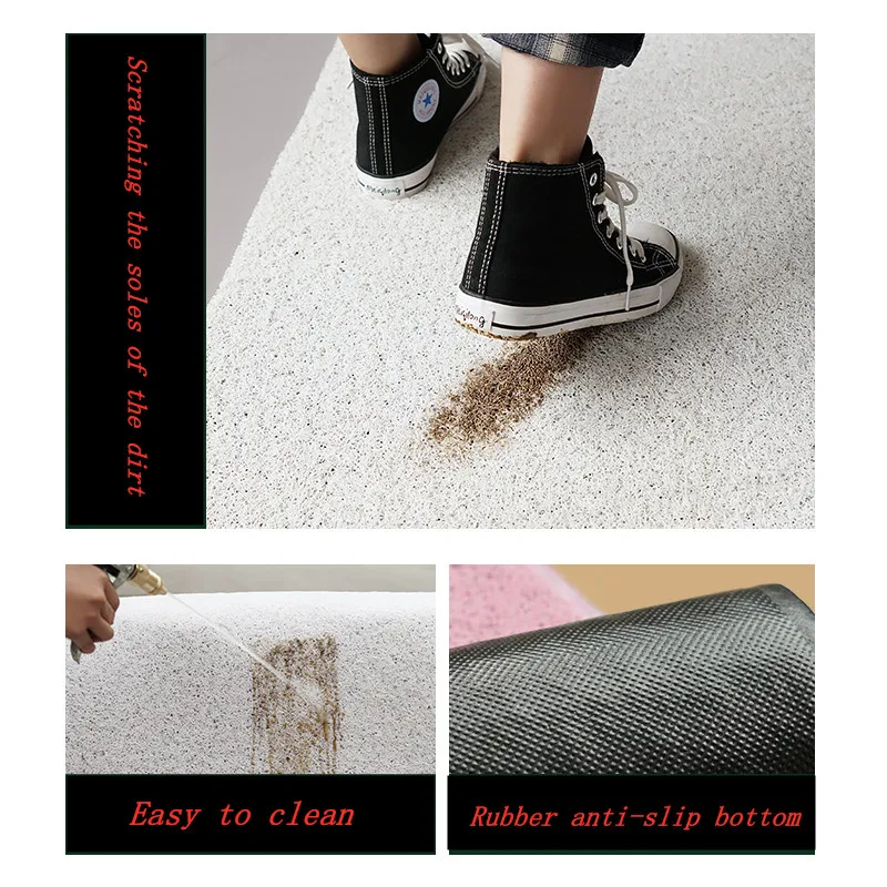 american entrance door mat semicircle pvc wire loop outdoor doorway carpet waterproof rug scratch the dirt elasticity floor mat free global shipping