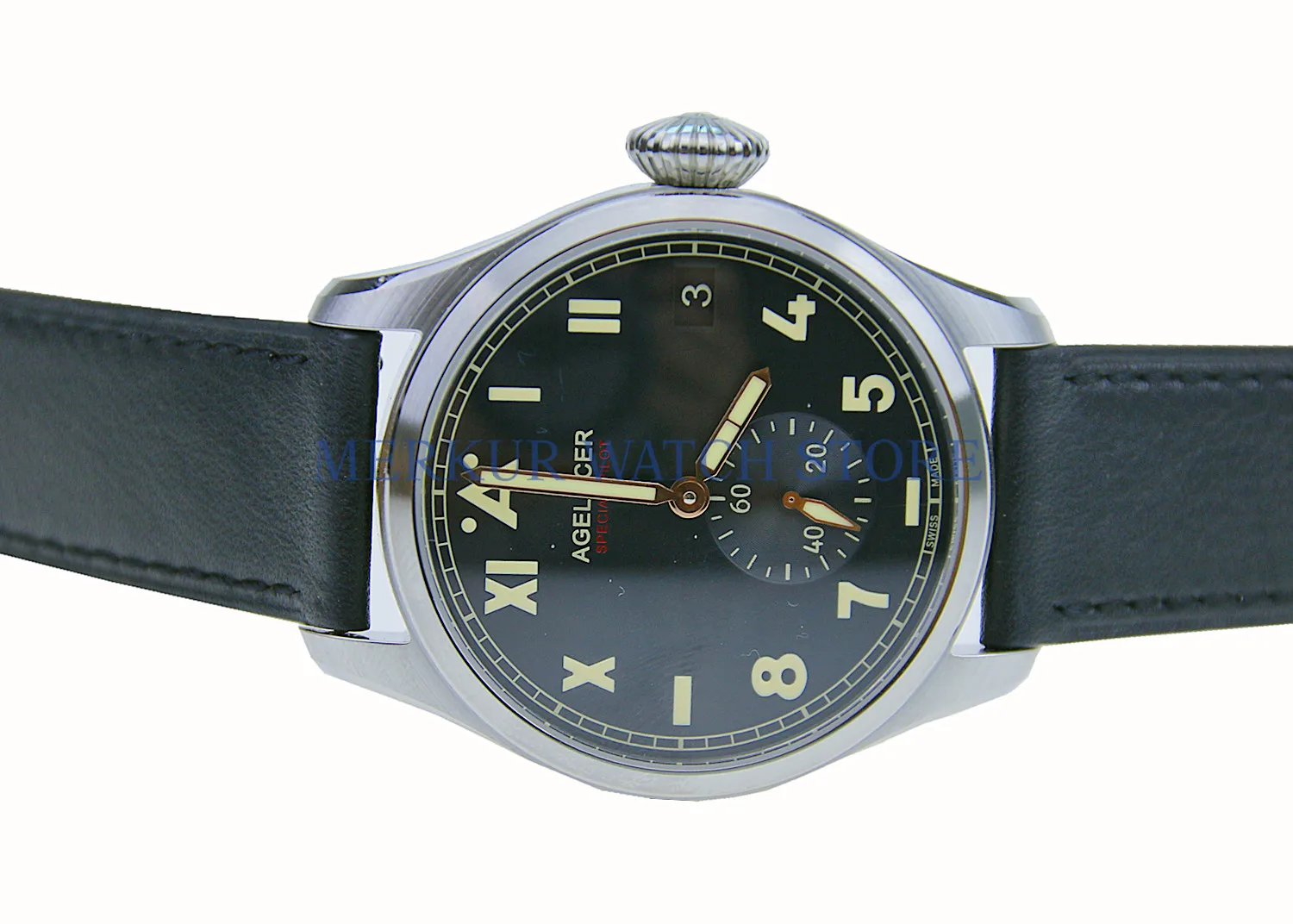 AGELOCER Caliber. A 3350 механические Автоматические часы пилот Роскошные наручные большая