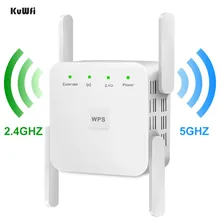 KuWfi 5G WiFi Repeater Wireless Wifi Amplifier Signal Booster 2.4G Router Long Range Extender Internet Amplifier Support Mac Os