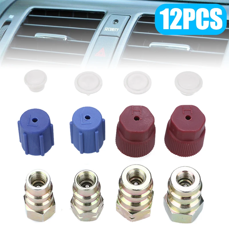 

Адаптер для модернизации A/C R12 в R134a, 4 шт., штуцер 7/16 3/8 SAE, комплект клапанов, набор сердечников автомобильного клапана, Аксессуары для инструм...