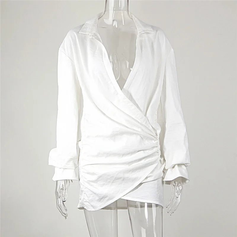 

Irregular Long Sleeve Dresses For Women Sexy Deep V Neck Mini Dress Women Dresses Bodycon Partywear Femme Vestidos Robes