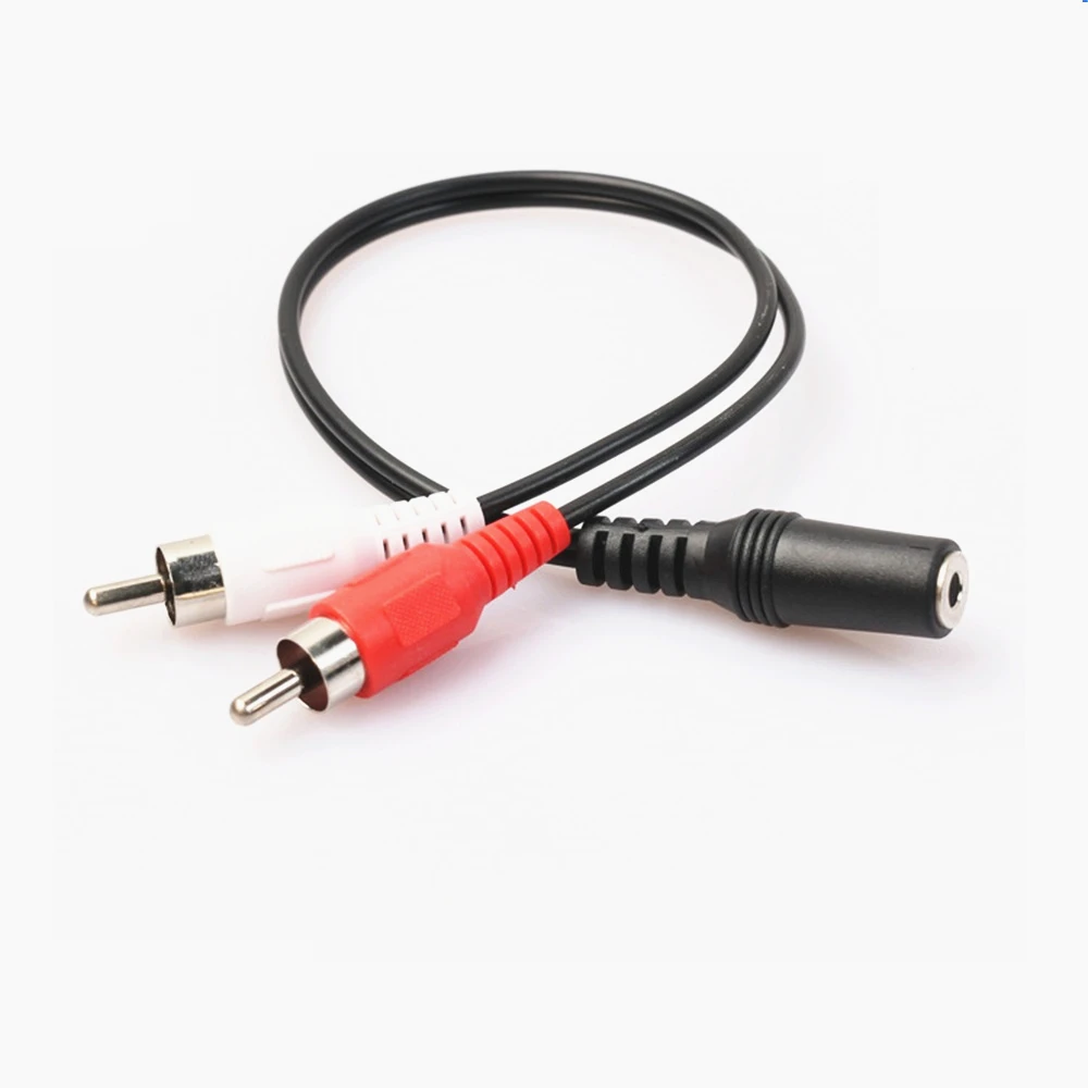 Аудио линия 3 5 мм стерео гнездо на 2 RCA папа Джек адаптер Aux аудио сплиттер кабель