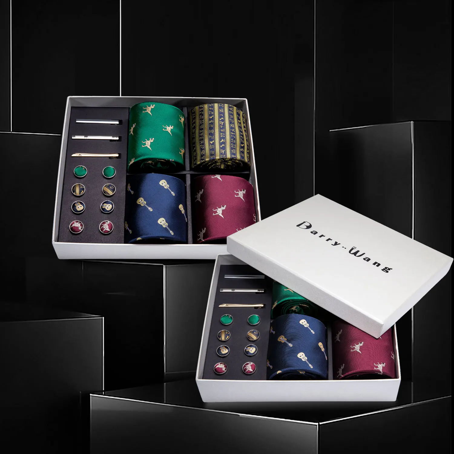 Золотые мужские галстуки красные шелковые с динозавром Мужская Свадебная